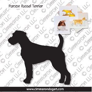 p-russell002n - Parson Russell Terrier Standing Note Cards