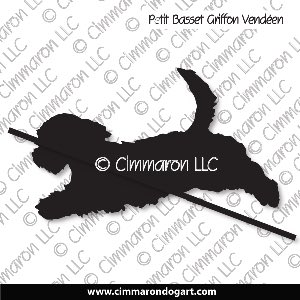 pbgv004d - Petit Basset Griffon Vendeen Jumping Decal