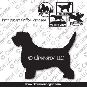 pbgv001s - Petit Basset Griffon Vendeen House and Welcome Signs