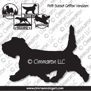 pbgv002s - Petit Basset Griffon Vendeen Gaiting House and Welcome Signs