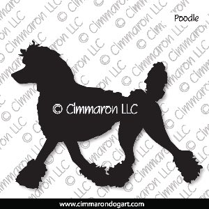 poodle011d - Poodle Corded Gaiting Decal