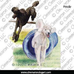 poodle014tote - Poodle Combo Tote Bag
