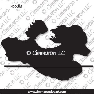 poodle009d - Poodle Jumping Puppy Cut Decal