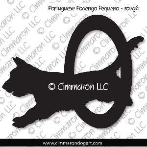 ppp003d - Portuguese Podengo Pequeno Agility Decal