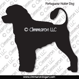 pwd001d - Portuguese Water Dog Decal
