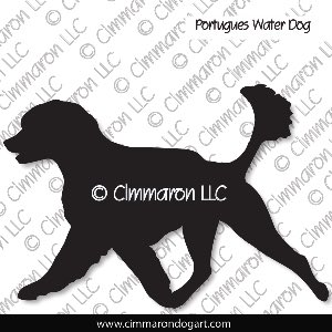 pwd002d - Portuguese Water Dog Gaiting Decal