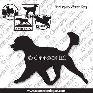 pwd002s - Portuguese Water Dog Gaiting House and Welcome Signs