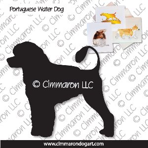 pwd001n - Portuguese Water Dog Note Cards