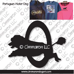 pwd003t - Portuguese Water Dog Agility Custom Shirts