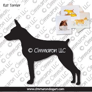 rat001n - Rat Terrier Note Cards