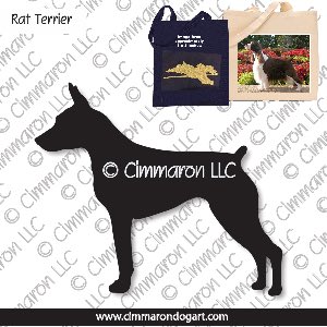 rat001tote - Rat Terrier Tote Bag