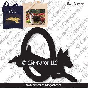 rat003tote - Rat Terrier Agility Tote Bag