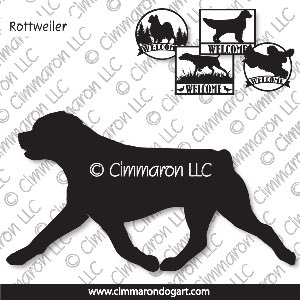 rot004s - Rottweiler Trotting House and Welcome Signs