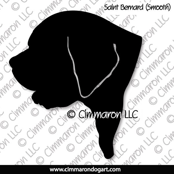 saint009d - Saint Bernard Smooth Head Decal