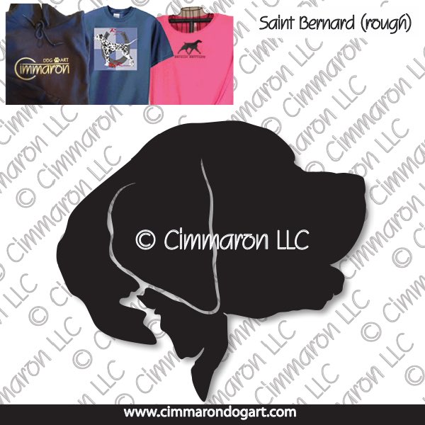 saint006t - Saint Bernard Head Custom Shirts