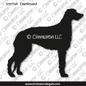 sdeer002d - Scottish Deerhound Profile Decal