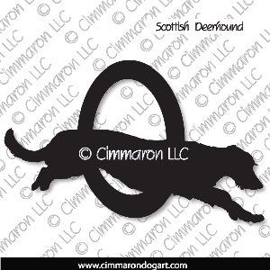 sdeer004d - Scottish Deerhound Agility Decal