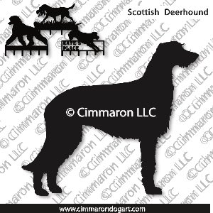 sdeer001h - Scottish Deerhound Leash Rack