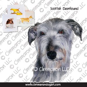 sdeer006n - Scottish Deerhound Drawing Note Cards