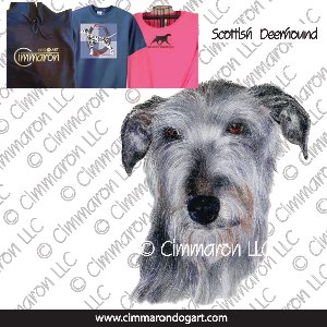 sdeer006t - Scottish Deerhound Drawing Custom Shirts