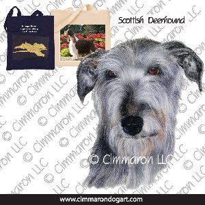 sdeer006tote - Scottish Deerhound Drawing Tote Bag