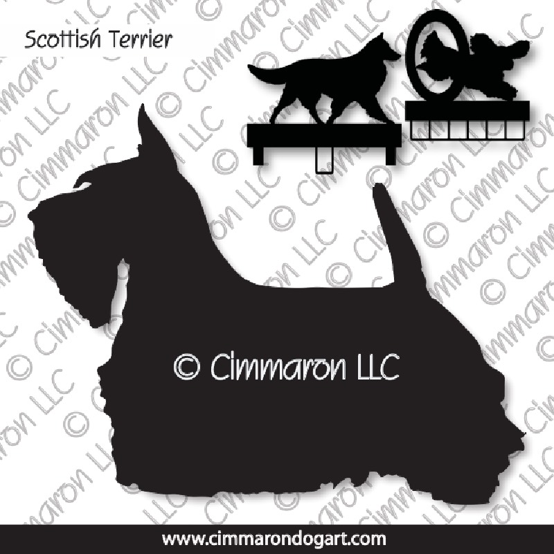 sc-ter001ls - Scottish Terrier MACH Bars-Rosette Bars