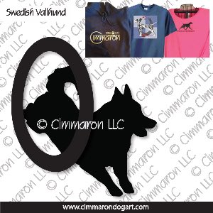 sw-vall007t - Swedish Vallhund Agility Custom Shirts