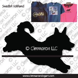 sw-vall008t - Swedish Vallhund Jumping Custom Shirts