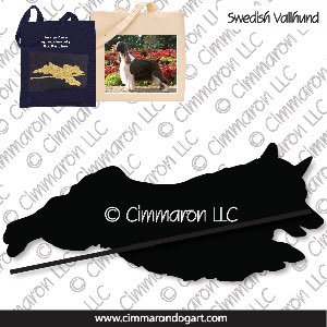 sw-vall008tote - Swedish Vallhund Bob Tailed Jumping Tote Bag