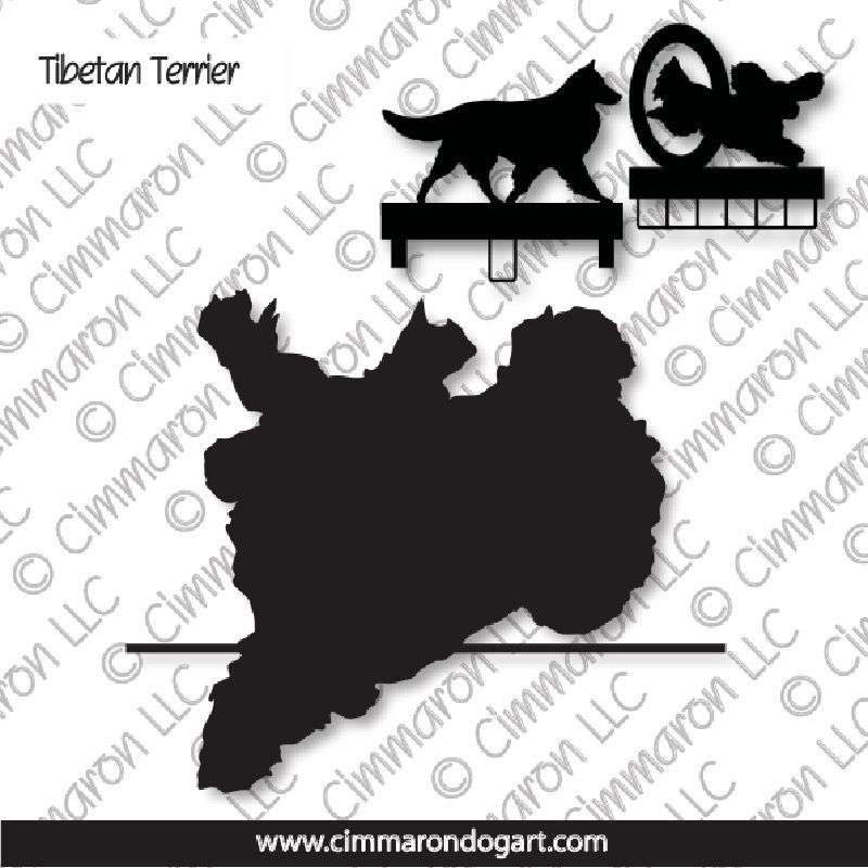 tib-ter004ls - Tibetan Terrier Jumping MACH Bars-Rosette Bars