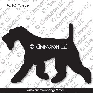 welsh-ter003d - Welsh Terrier Gaiting Decal
