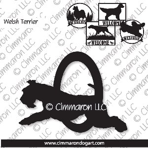 welsh-ter004s - Welsh Terrier Agility House and Welcome Signs