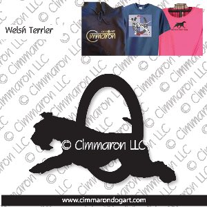 welsh-ter004t - Welsh Terrier Agility Custom Shirts