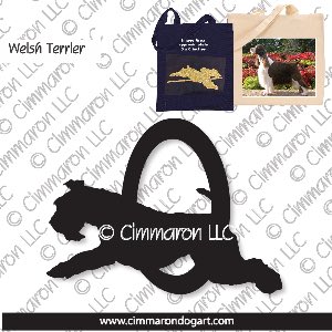 welsh-ter004tote - Welsh Terrier Agility Tote Bag