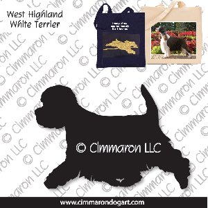 westhighland002tote - West Highland White Terrier Gaiting Tote Bag