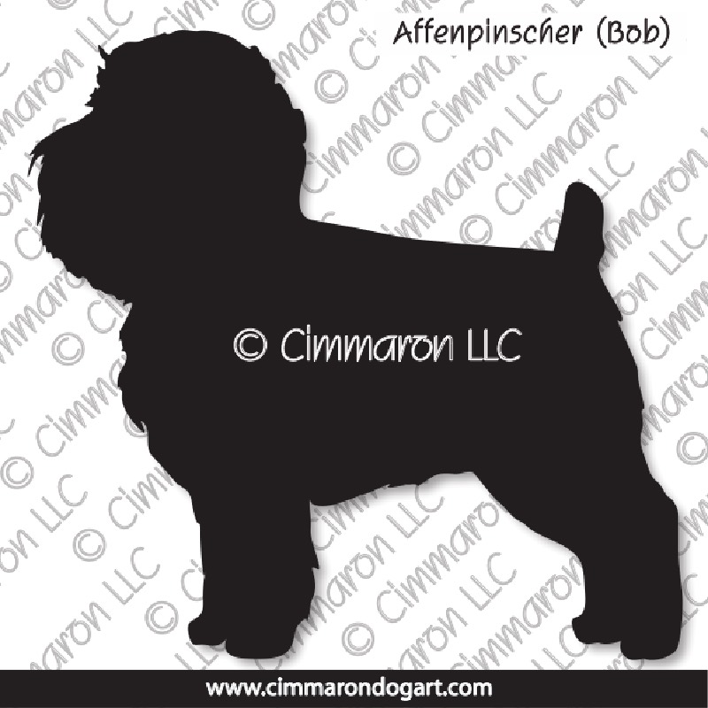 Affenpinscher Bobbed Tailed Silhouette 001