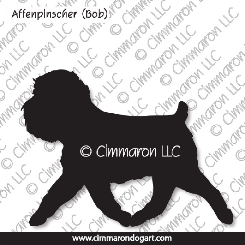 Affenpinscher Bobbed Tailed point Silhouette 002