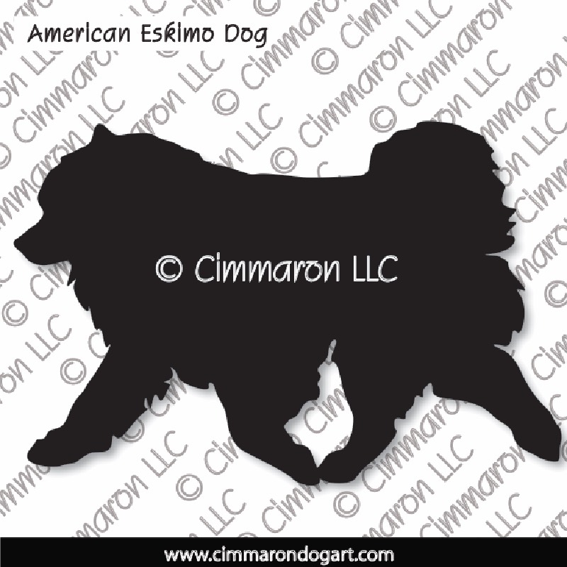 American Eskimo Dog point Silhouette 002