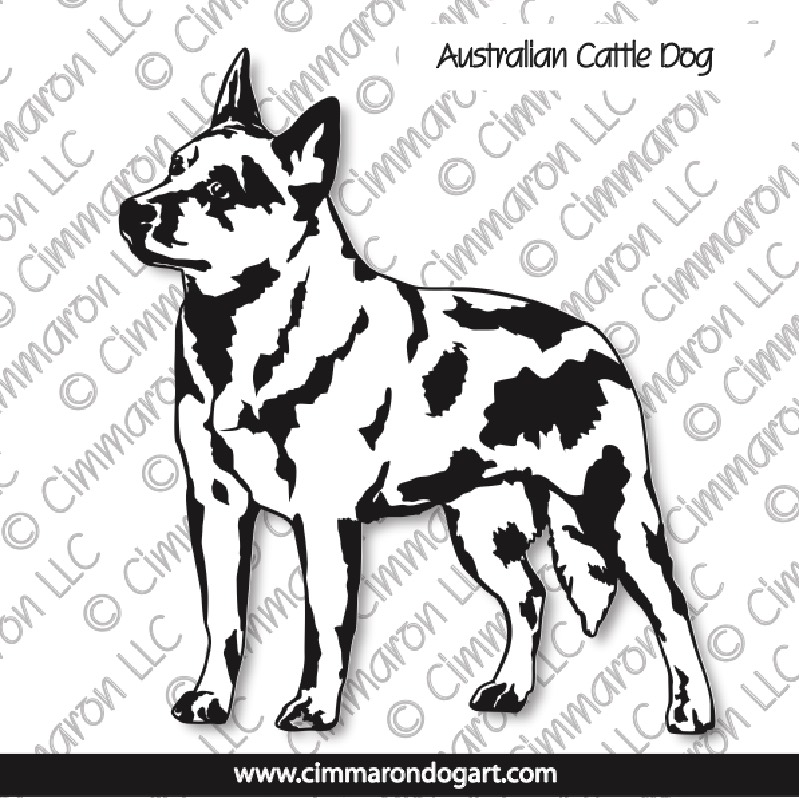 Australian Cattle Dog Line Art 002