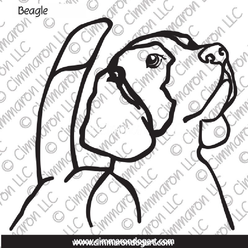 Beagle Line Art 007