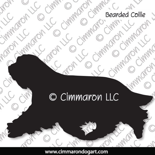 Bearded Collie Gaiting Silhouette 002