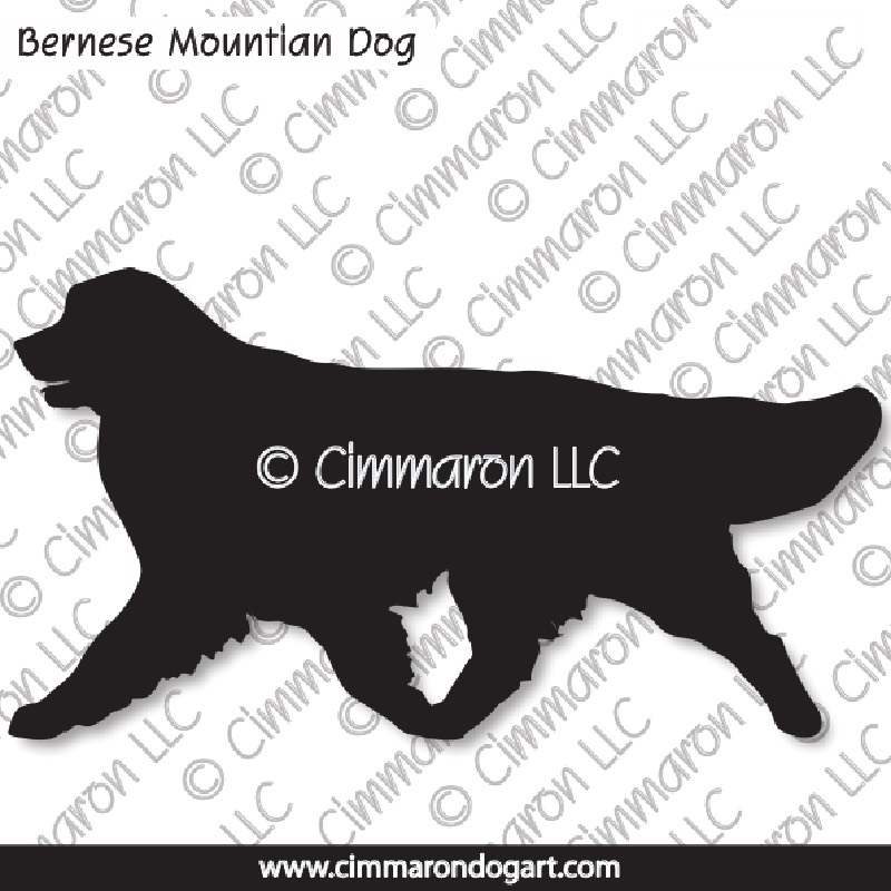 Bernese Mountain Dog Gaiting Silhouette 003