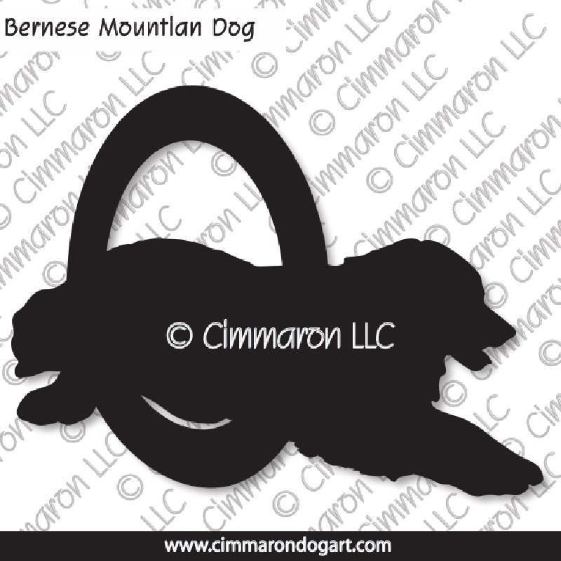 Bernese Mountain Dog Agility Silhouette 004