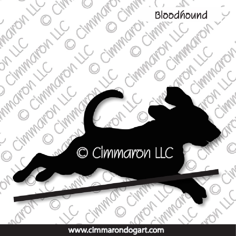 Bloodhound Jumping Silhouette 004