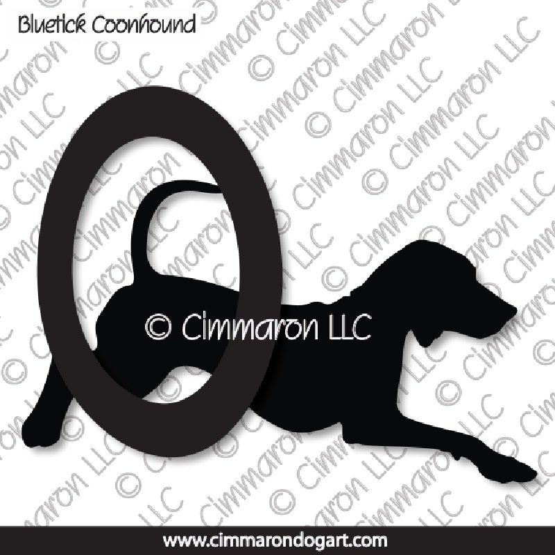 Bluetick Coonhound Agility Silhouette 003