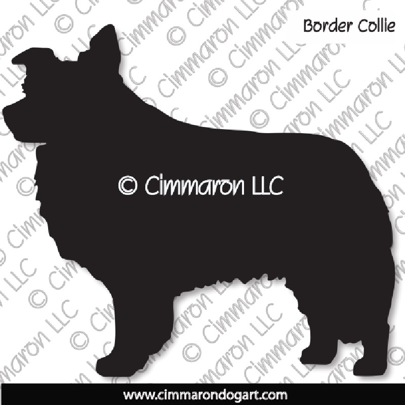 Border Collie Standing Silhouette 002