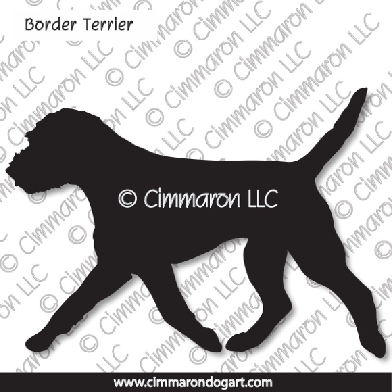 Border Terrier Gaiting Silhouette 002