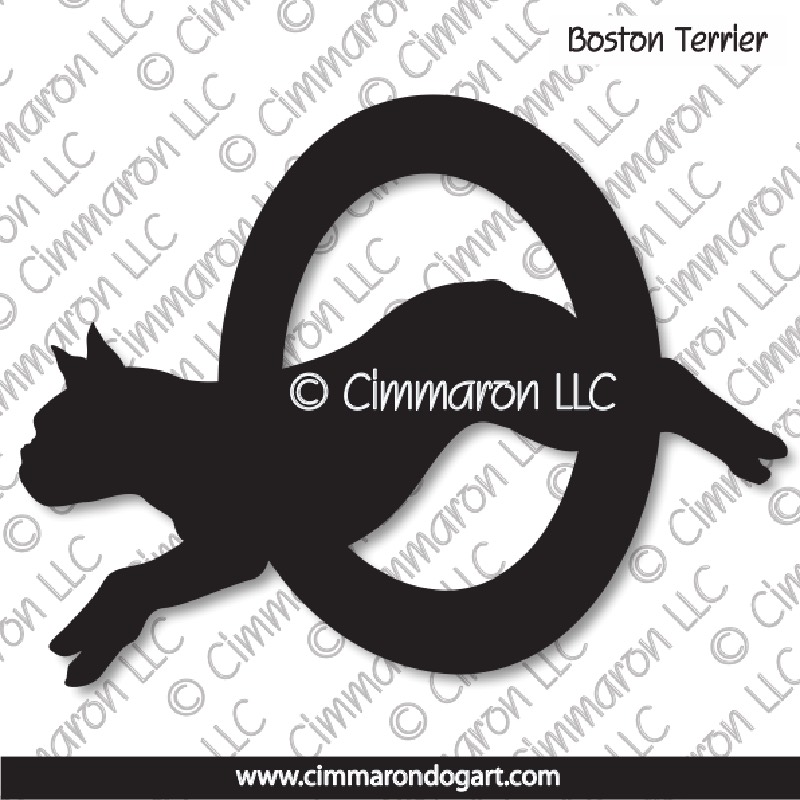 Boston Terrier Agility Silhouette 005