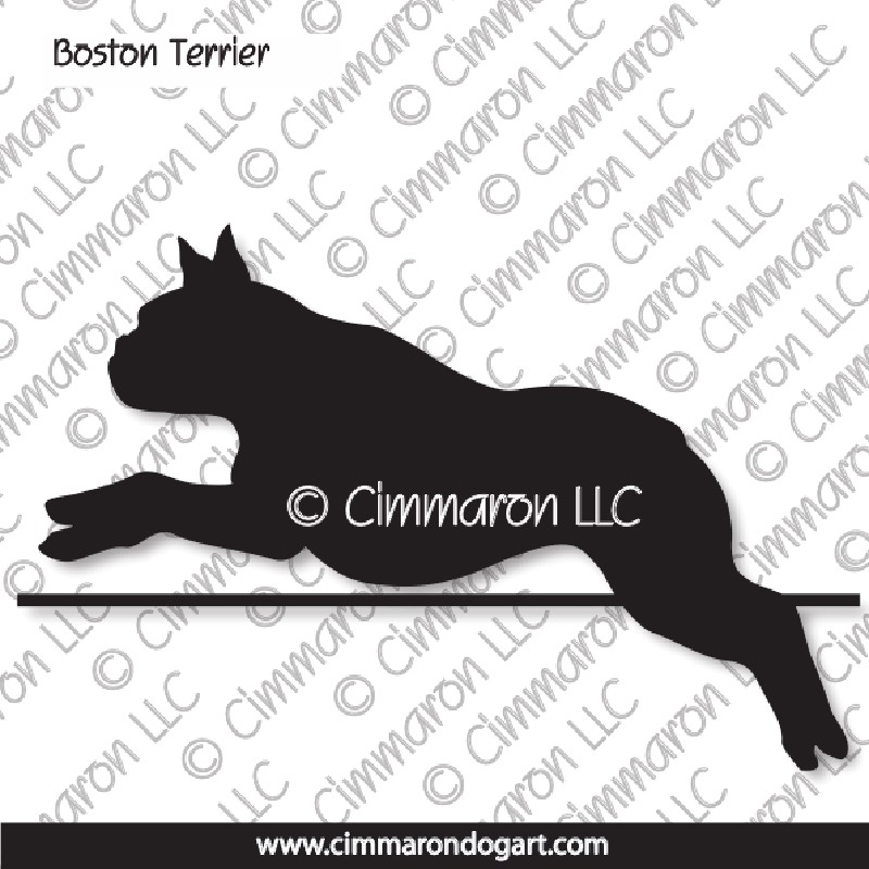 Boston Terrier Jumping Silhouette 006