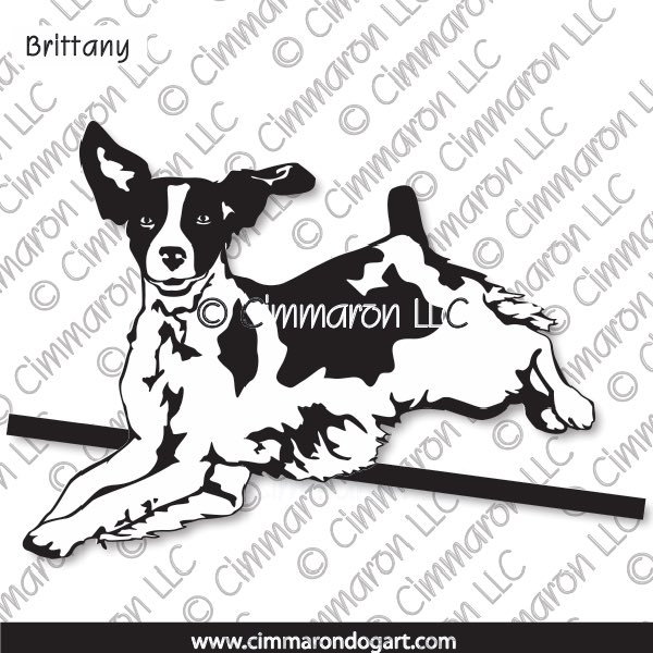 Brittany Jumping Line Art 011